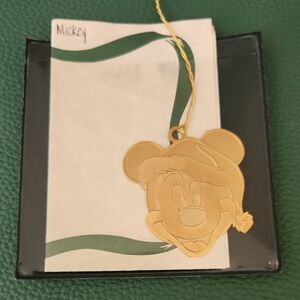 Gold Mickey Mouse Ornament